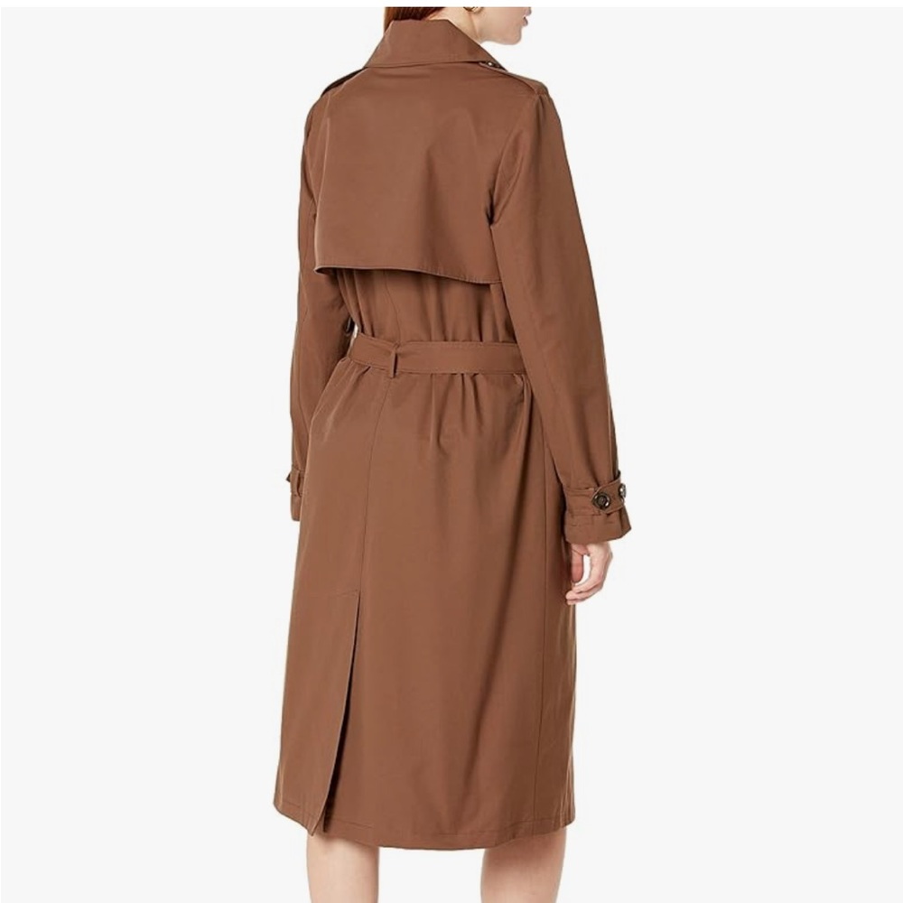 Amazon The Drop Trench Coat Brown Size Small - Picture 2 of 7